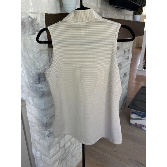 Adidas Women's Wonder Taupe Two Color Ottoman Sleeveless Golf Polo Size S - Picture 3 of 6